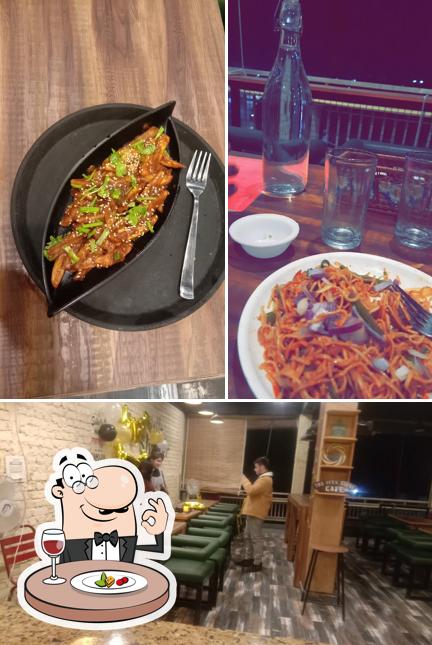 Among various things one can find food and interior at Good vibes cafe & restro