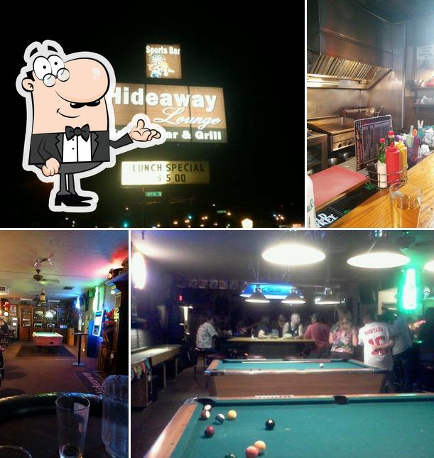 The interior of Hideaway Lounge