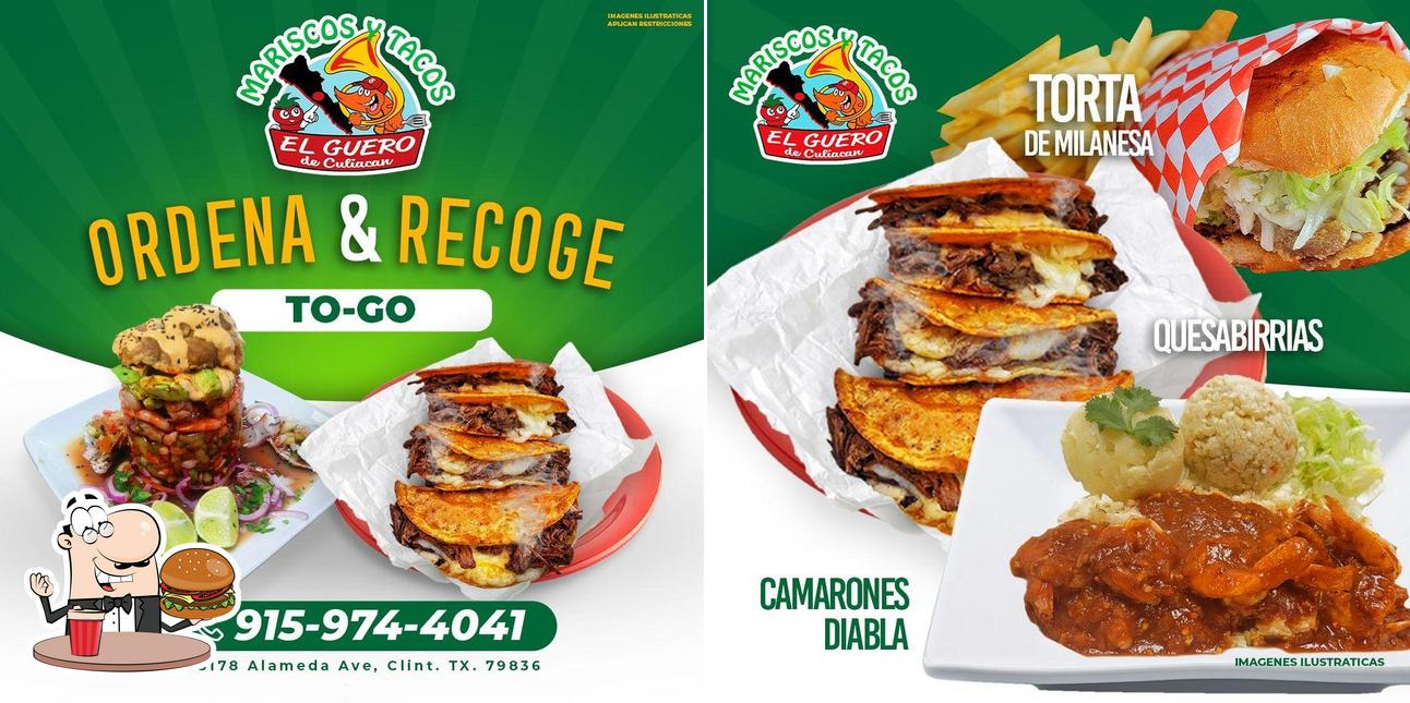 Get a burger at Mariscos y Tacos el güero de culiacan
