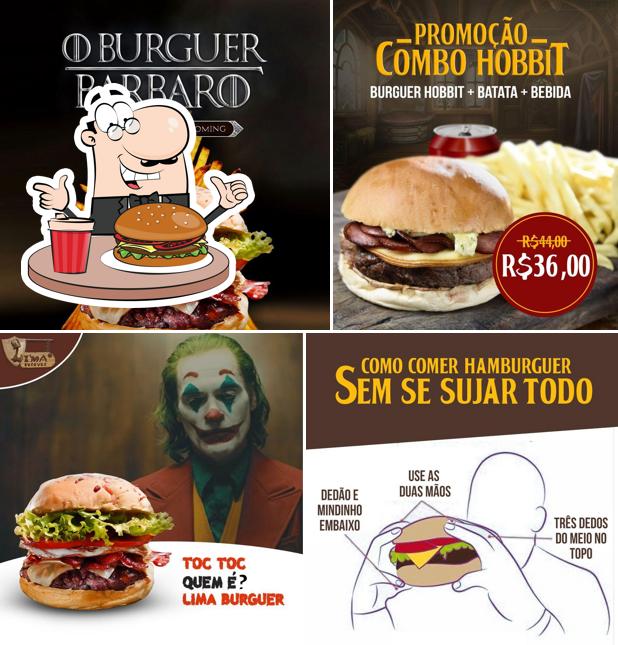 Delicie-se com um hambúrguer no Lima Burguer