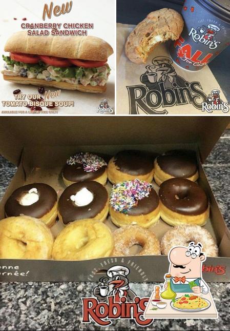 Parmi les diverses choses de la nourriture et la extérieur, une personne peut trouver sur Robins Donuts