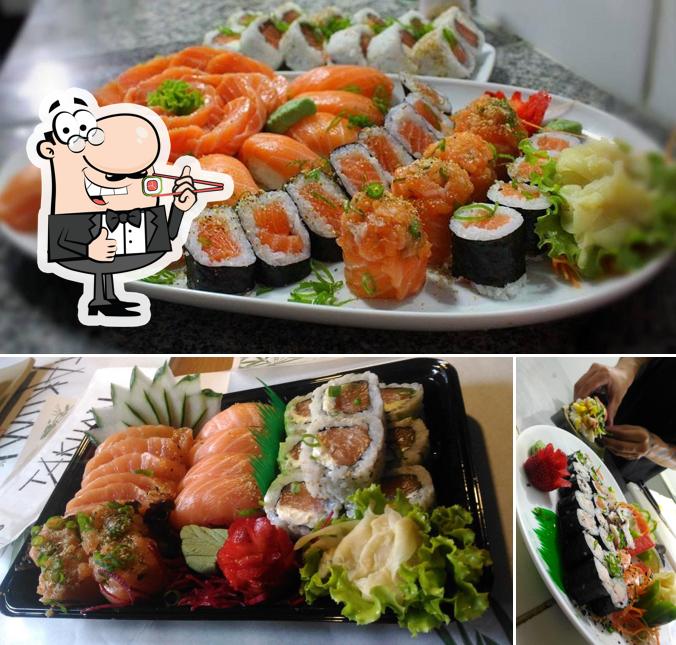 Prove diferentes opções de sushi