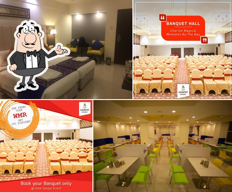 The interior of Hotel Ganpat Grand