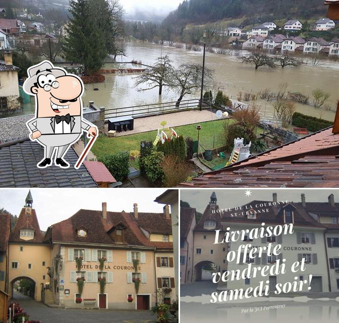 L'extérieur de Hotel Restaurant de la Couronne