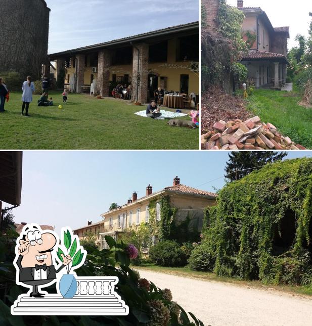 Puoi goderti l'aria fresca da seduto all'esterno di Cascina Marzana