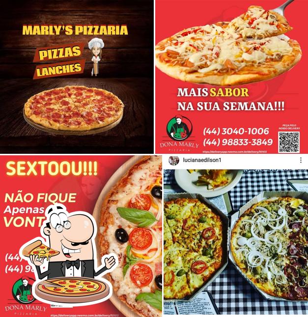 Consiga pizza no Dona Marly Pizzaria