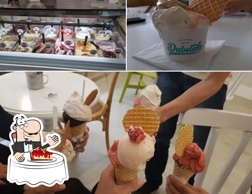 Gelateria Dubelato serve uma escolha de pratos doces