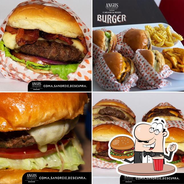 Experimente um dos hambúrgueres disponíveis no Angus Eat Burger