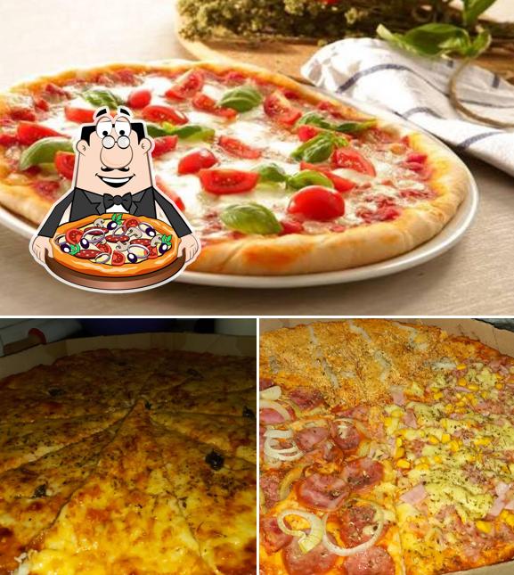 Peça diferentes variedades de pizza