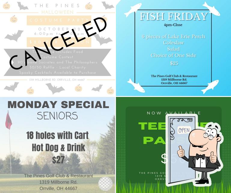 Pines Golf Club in Orrville Restaurant menu and reviews