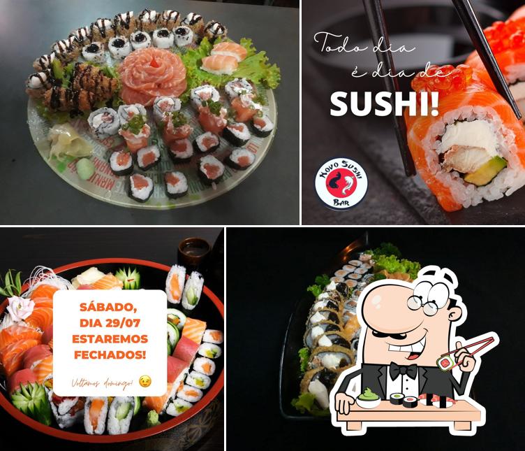 Prove diversas opções de sushi