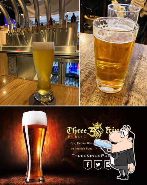 The image of Three Kings Public House’s drink and food