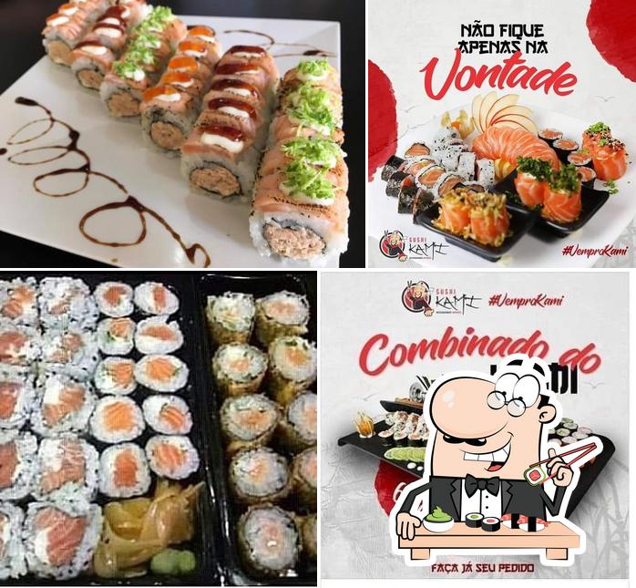 Peça diferentes opções de sushi