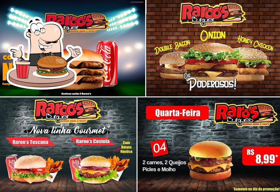 Os hambúrgueres do Raroo's Burger - Santa Rosa irão saciar diferentes gostos