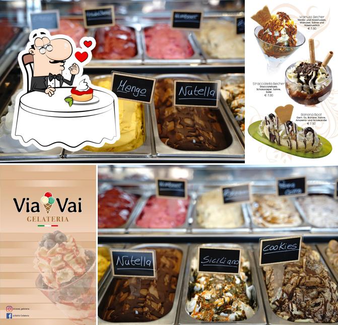 ViaVai Gelateria offre une sélection de plats sucrés