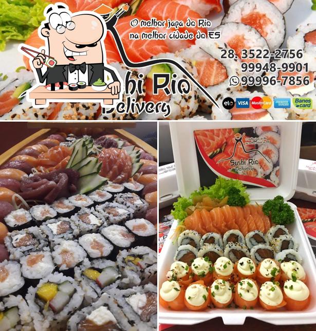 Rolos de sushi são servidos no Sushi Rio Delivery / Cachoeiro De Itapemirim