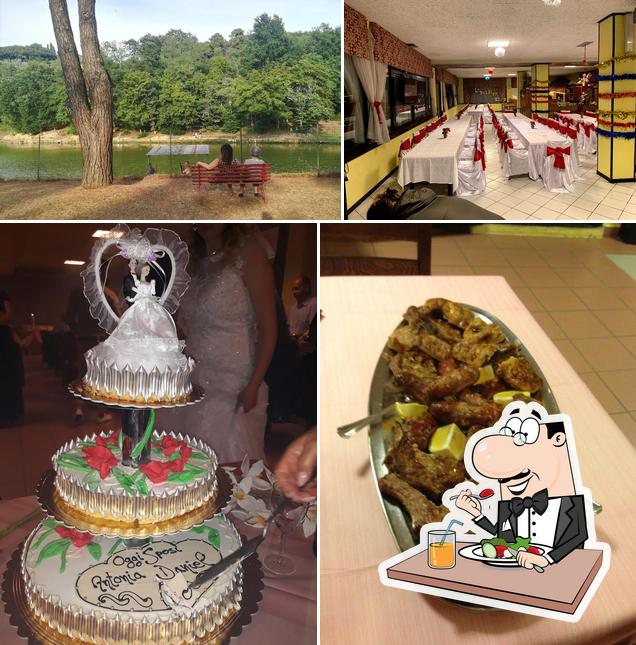Questa è la immagine che raffigura la cibo e interni di Ristorante Lago Gabbiano