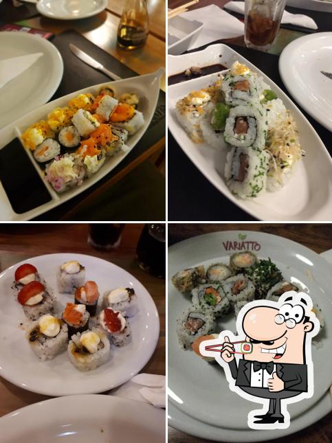 Prove diferentes opções de sushi