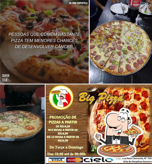 Peça pizza no Big Pizza Pacoval