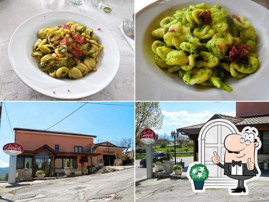 La foto della esterno e cibo di Trattoria 'La Campagnola'