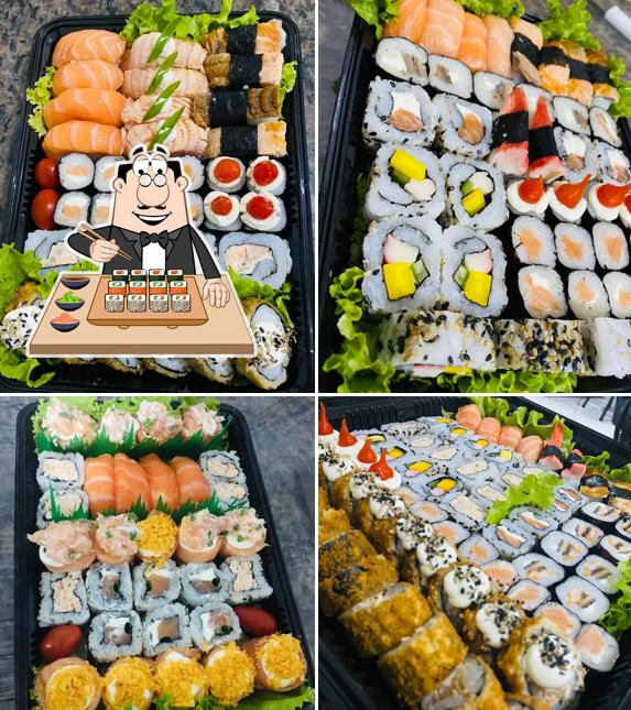 Peça diferentes opções de sushi