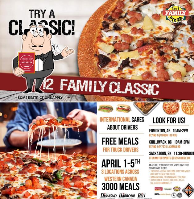 Look at the image of 2 for 1 Family Pizza Warman