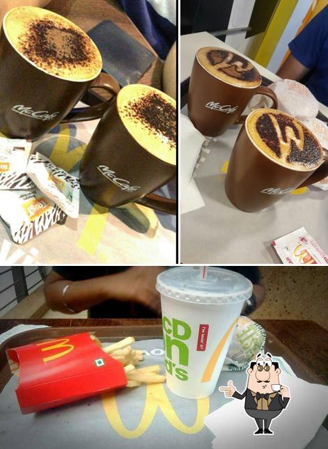 Enjoy a drink at McDonald's