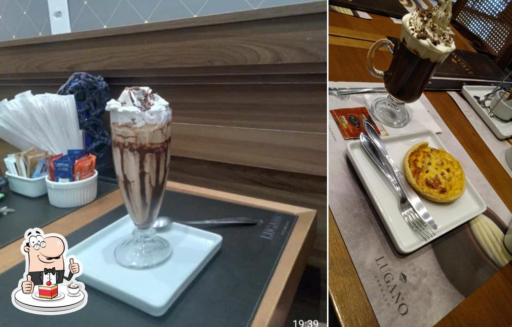 Lugano - Chocolataria e Cafeteria serve uma gama de pratos doces