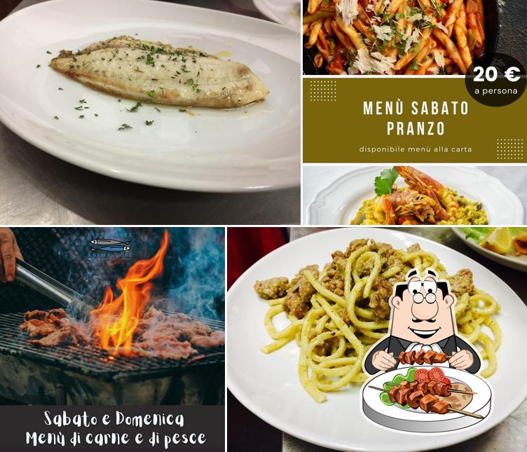 Plats à Ristorante Anema e Core sul mare