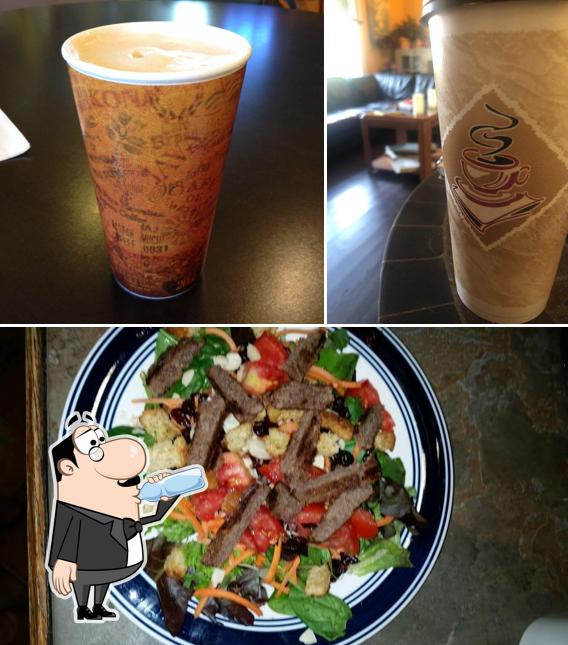 Check out the photo showing drink and food at Callaway's Coffee & Bistro