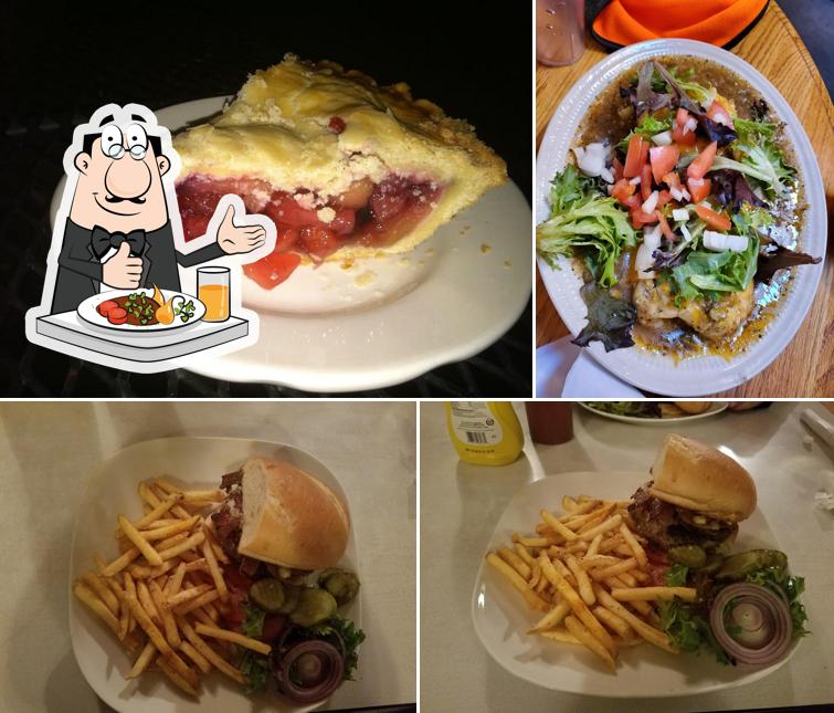 Hamburger at Potbelly Restaurant & Lounge