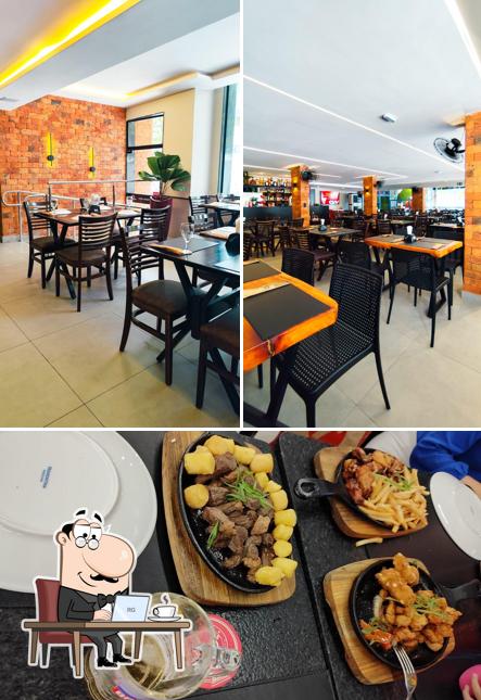 A ilustração da interior e comida no Galetus l DuGalego Bar