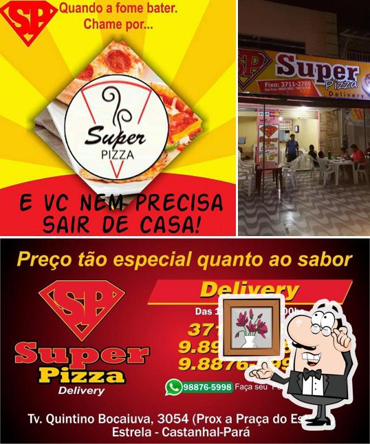 O interior do Super Pizza Delivery