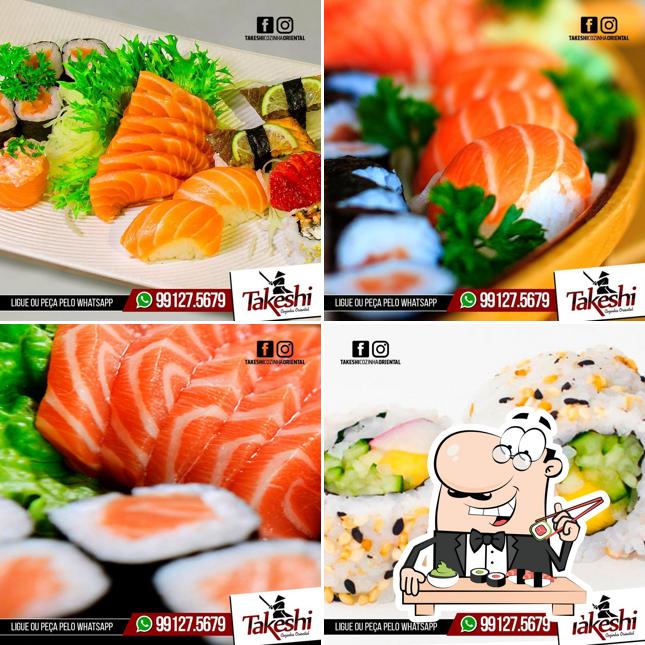 Rolos de sushi são disponibilizados no Sushi-DŌ