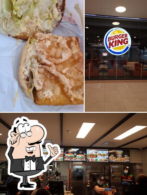 Among various things one can find interior and food at Burger King