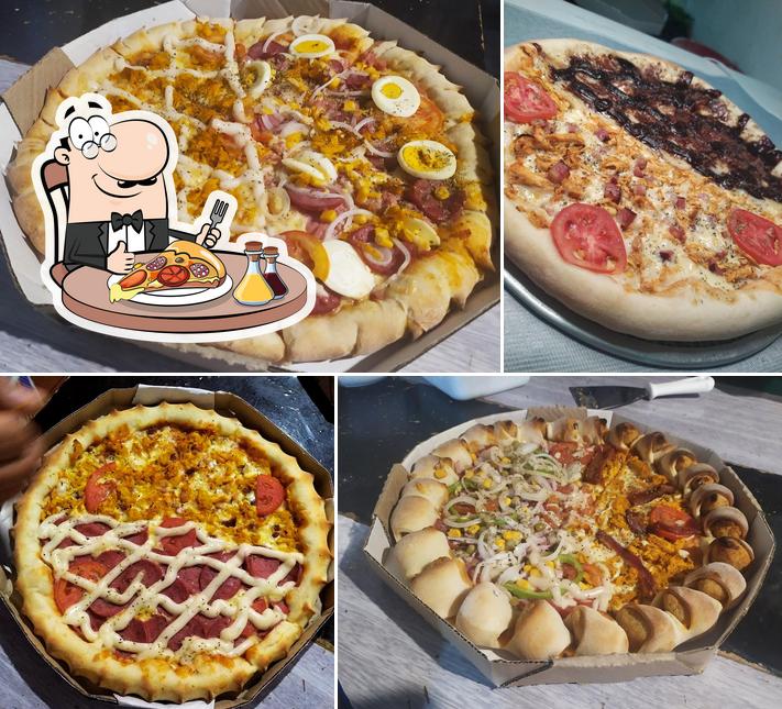 Experimente pizza no Pizzaria Sabor Hard samambaia