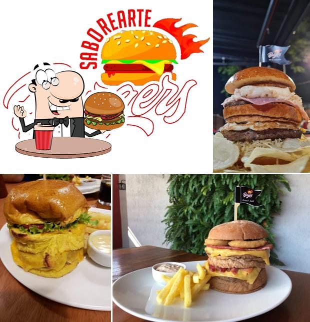 Consiga um hambúrguer no Saborearte Burguer