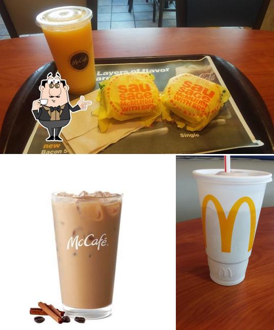Enjoy a drink at McDonald's