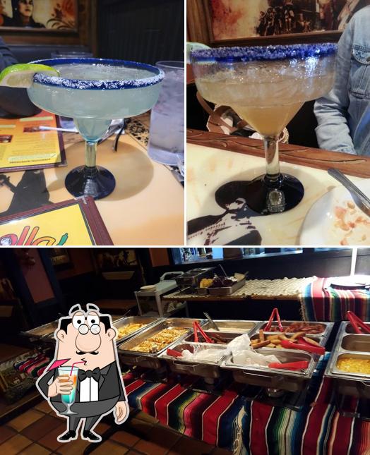 The image of drink and food at Cebollas Mexican Grill