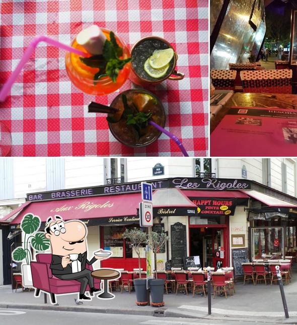 Les Rigoles pub & bar, Paris, 334 Rue des Pyrénées Restaurant menu