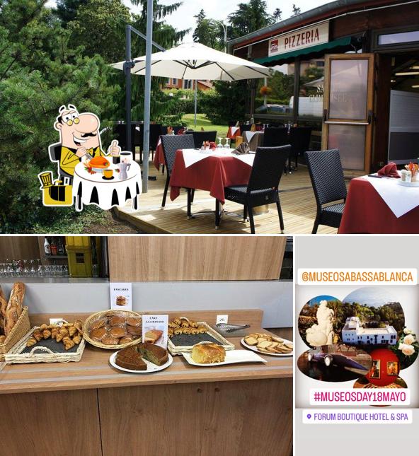 Voici l’image représentant la nourriture et intérieur sur Forum Hotel