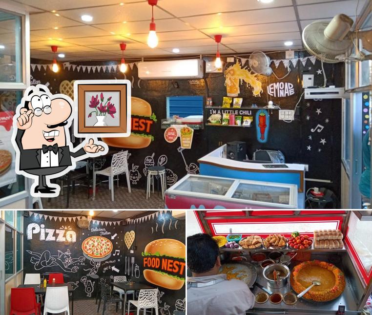 Among various things one can find interior and food at Foodnest Cafe