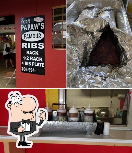 Papaw's Trading Post BacYard BBQ, 11026 GA325 in Ivylog Restaurant