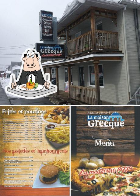 Voici l’image affichant la nourriture et extérieur sur La Maison Grecque