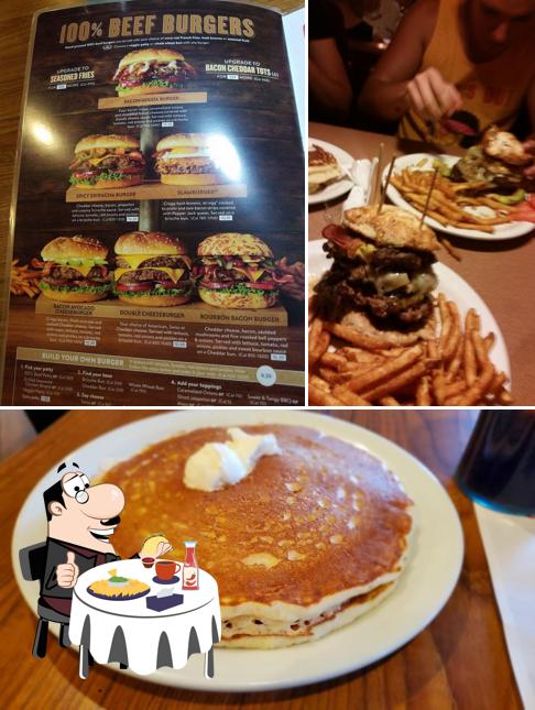 Try out a burger at Denny's