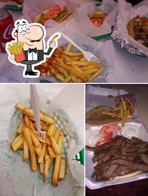 Order fries at Dino's Carry-Outs