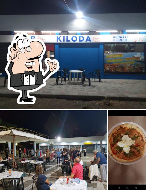La immagine di interni e pizza da Pizzeria-Friggitoria-Bar KILODA