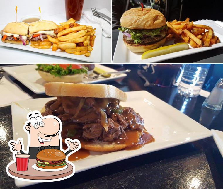 Order a burger at StrykerZ Kitchen and Bar
