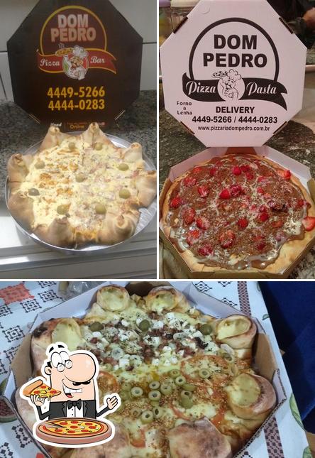 Experimente pizza no Dom Pedro Pizzaria