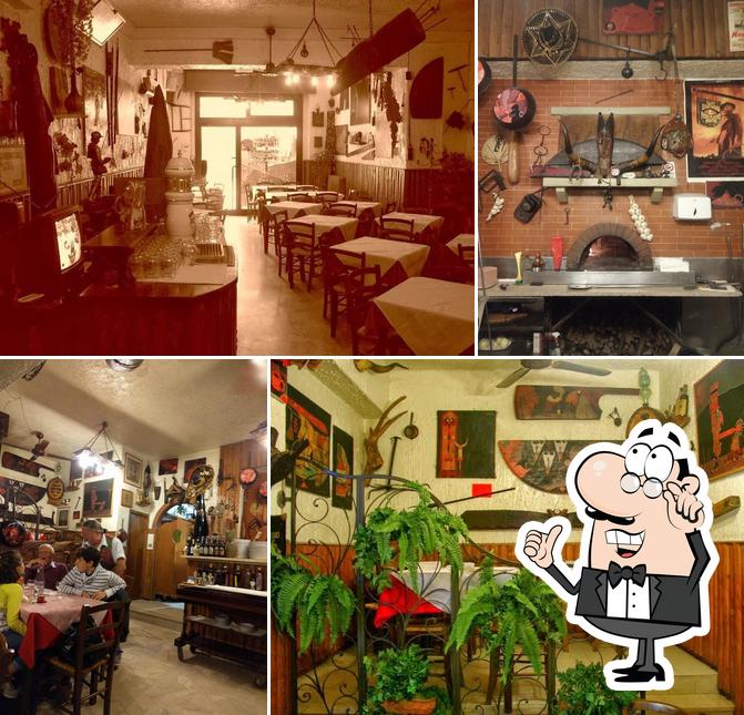 Siediti a un tavolo di far west pizzeria ristorante